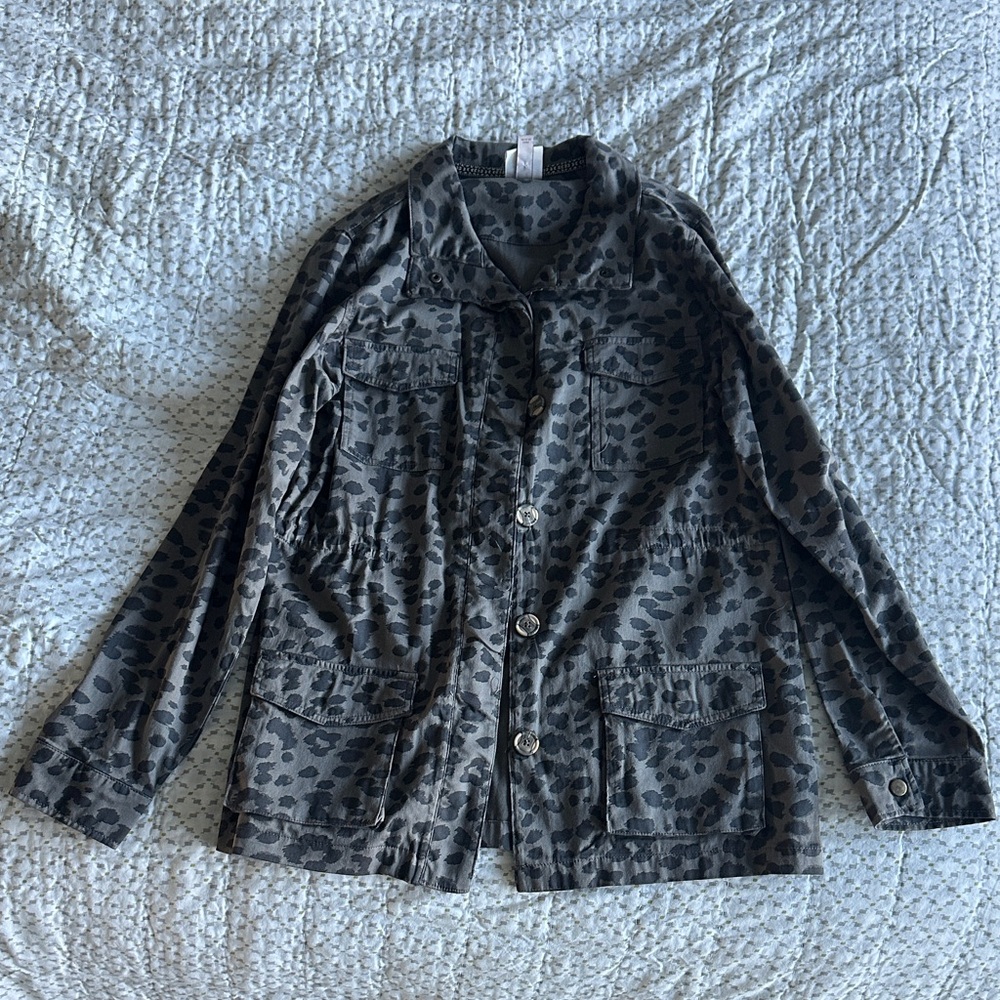 Cheetah Print Utility Jacket